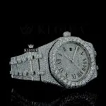 Iced Out AP Moissanite Watch Right Profile View