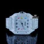 Iced Out Cartier Moissanite Watch
