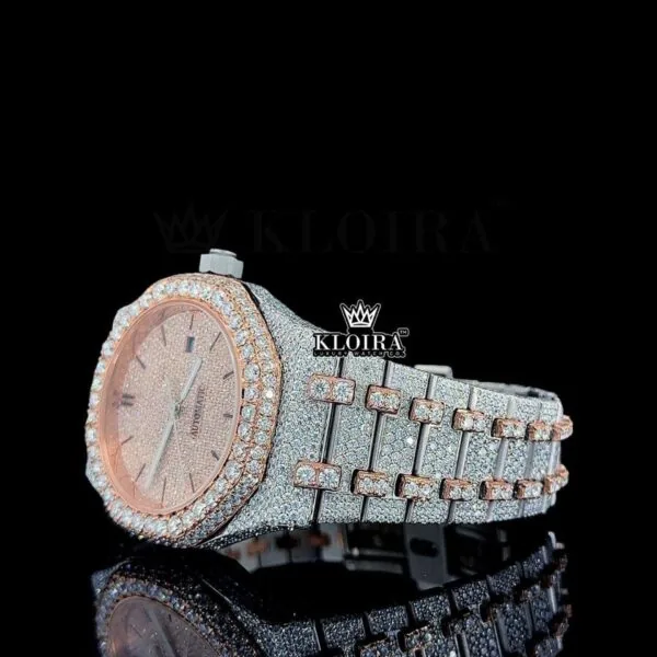 Mens AP Moissanite Watch Left Profile View