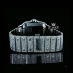 Mens Cartier Moissanite Watch Back Strap View