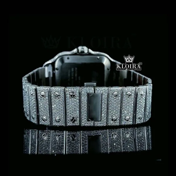 Mens Cartier Moissanite Watch Back Strap View