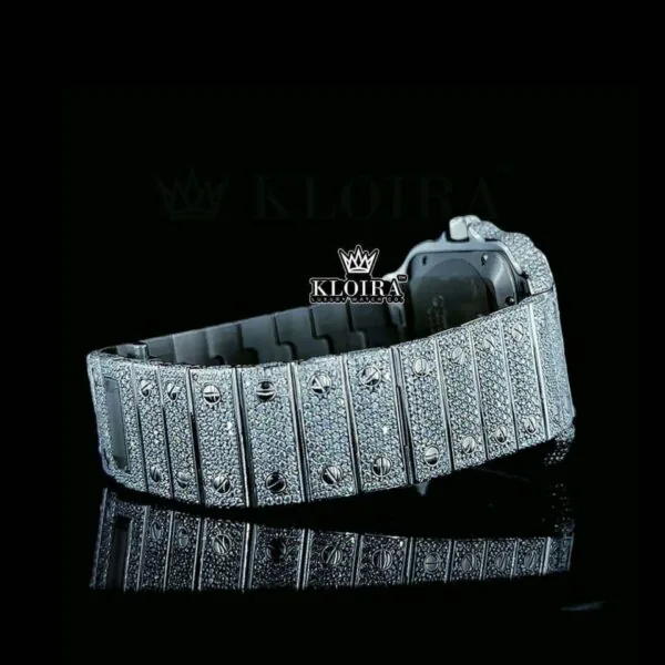 Mens Cartier Moissanite Watch Bracelet View