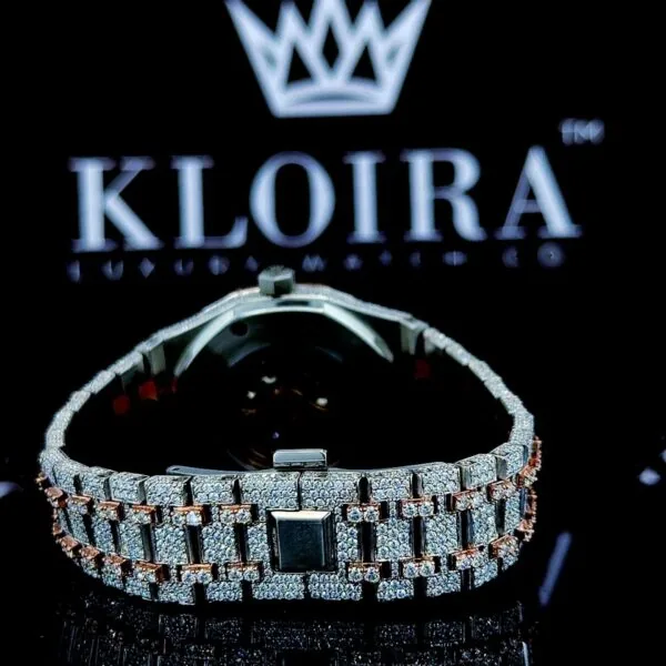 Moissanite AP Watch Arabic Caseback View
