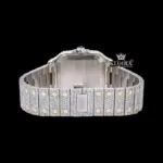 Moissanite Cartier Style Watch Caseback View