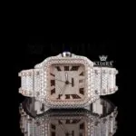 Moissanite Cartier Watch Front View