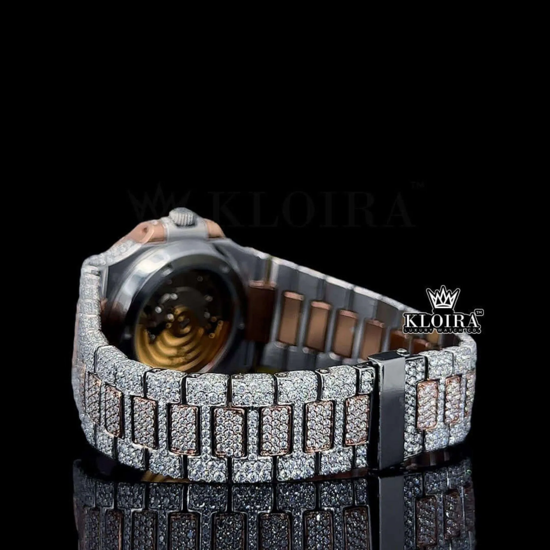 Moissanite Patek Philippe Watch Back Strap View