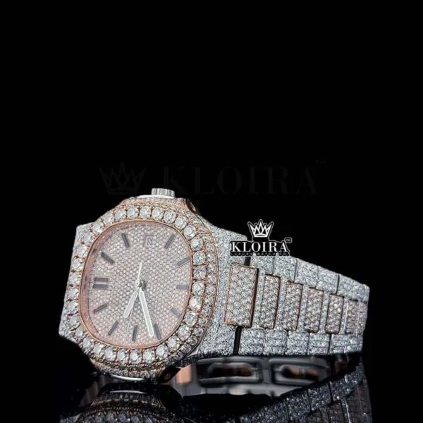 Moissanite Patek Philippe Watch Left Profile View