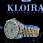 Moissanite Rolex Style Watch Left Profile View