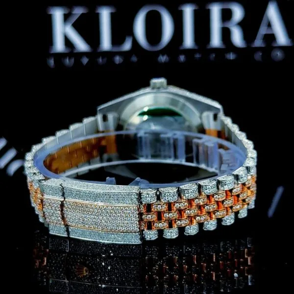 Moissanite Rolex Watch Arabic Bracelet View