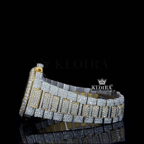 Patek Philippe Watch Bust Down Moissanite Left Side View