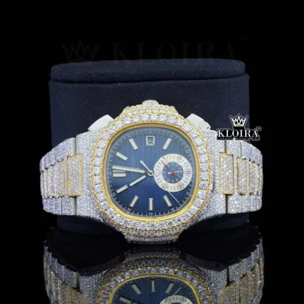 Patek Philippe Watch Moissanite Diamonds Profile View