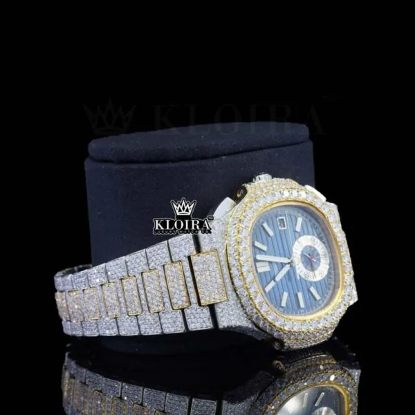 Patek Philippe Watch Moissanite Diamonds Right Profile View