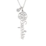 Blossom Personalized Name Pendant Necklace in 14K Gold