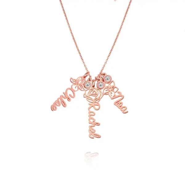 Personalized Artistic Name Pendant Necklace in 14K Gold