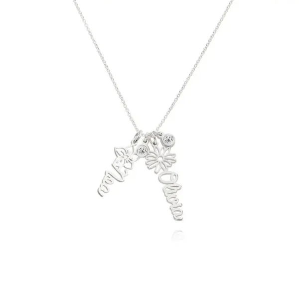 Personalized Artistic Name Pendant Necklace in 14K Gold