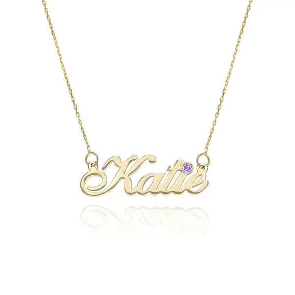 Personalized Cursive Name Pendant in 14K Gold