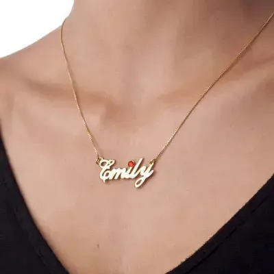 Personalized Cursive Name Pendant in 14K Gold