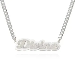 Dazzle Custom Name Pendant Necklace in 14K Gold