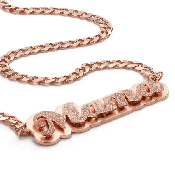 Personalized Elegant Script Name Pendant in 14K Gold