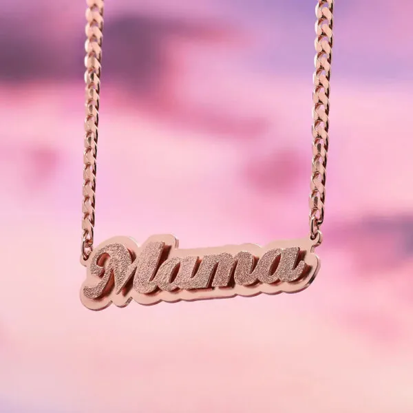 Personalized Elegant Script Name Pendant in 14K Gold