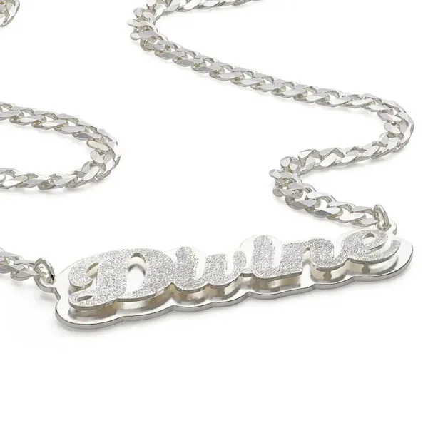 Personalized Elegant Script Name Pendant in 14K Gold
