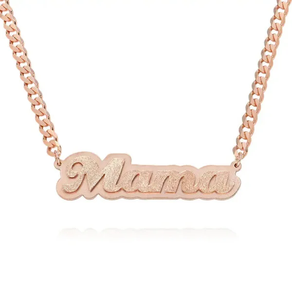 Personalized Elegant Script Name Pendant in 14K Gold