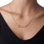 Personalized Fancy Name Pendant in 14K Gold