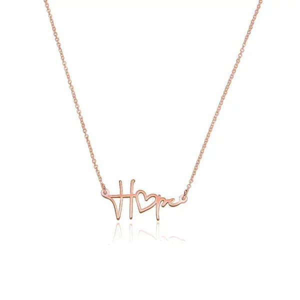 Personalized Minimalist Name Pendant Necklace in 14K Gold