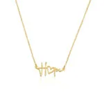 Personalized Minimalist Name Pendant Necklace in 14K Gold
