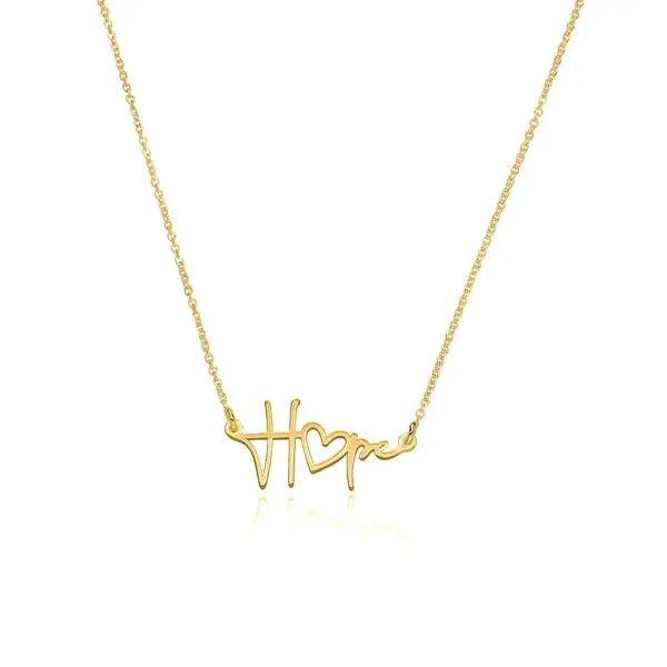 Personalized Minimalist Name Pendant Necklace in 14K Gold