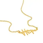 Personalized Minimalist Name Pendant Necklace in 14K Gold