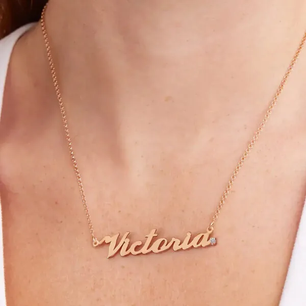 Personalized Name Pendant Necklace in 14K Gold