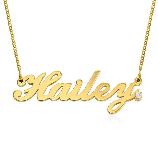 Personalized Name Pendant Necklace in 14K Gold