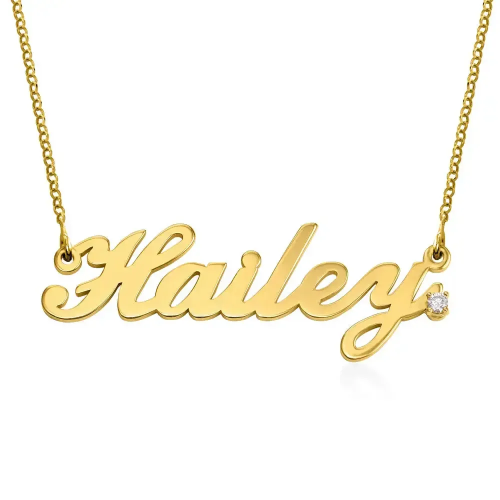 Personalized Name Pendant Necklace in 14K Gold