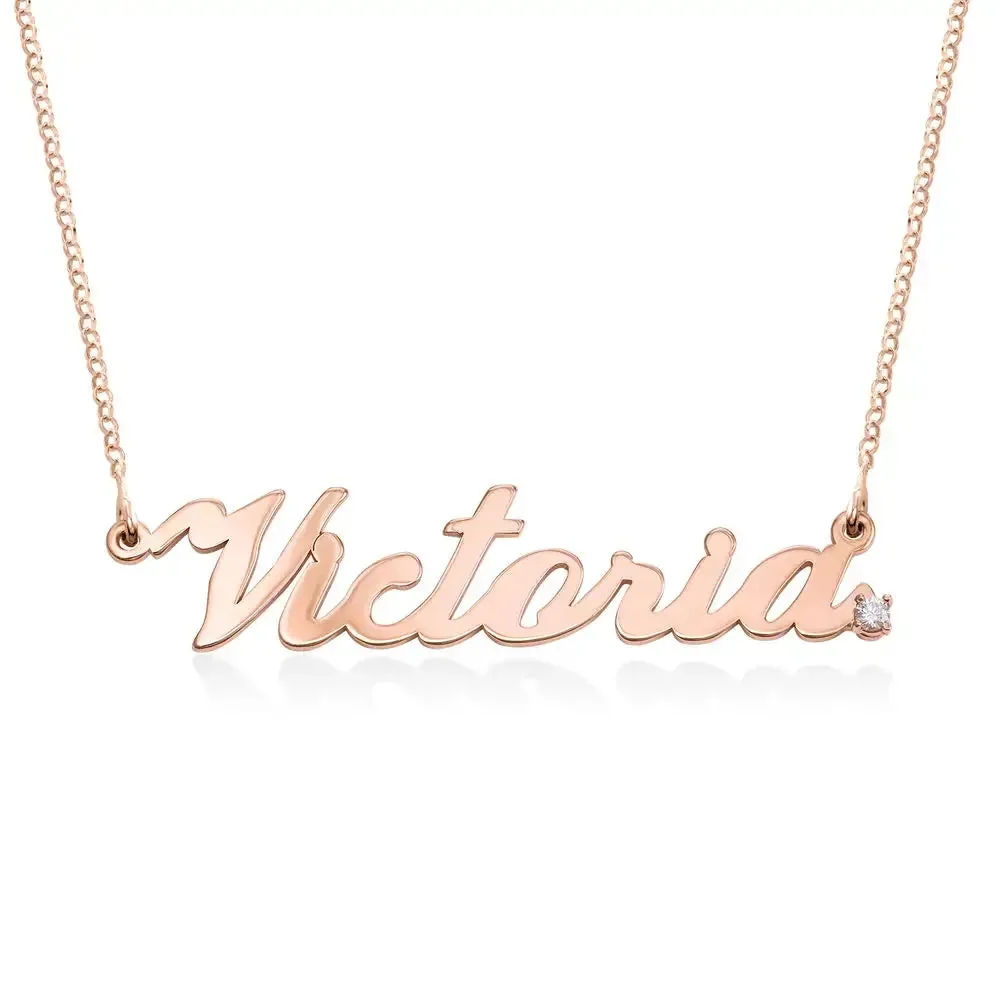 Personalized Name Pendant Necklace in 14K Gold