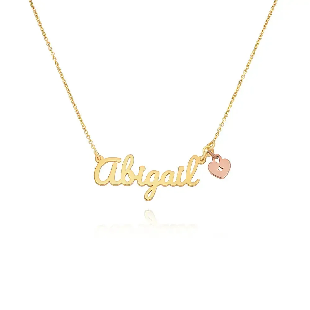 Personalized Script Name Pendant Necklace in 14K Gold