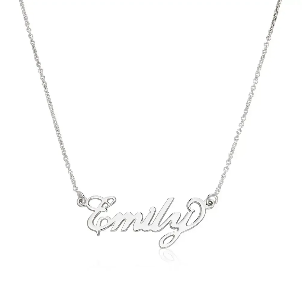 Personalized Elegant Script Name Pendant in 14K Gold