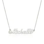Personalized Elegant Script Name Pendant in 14K Gold