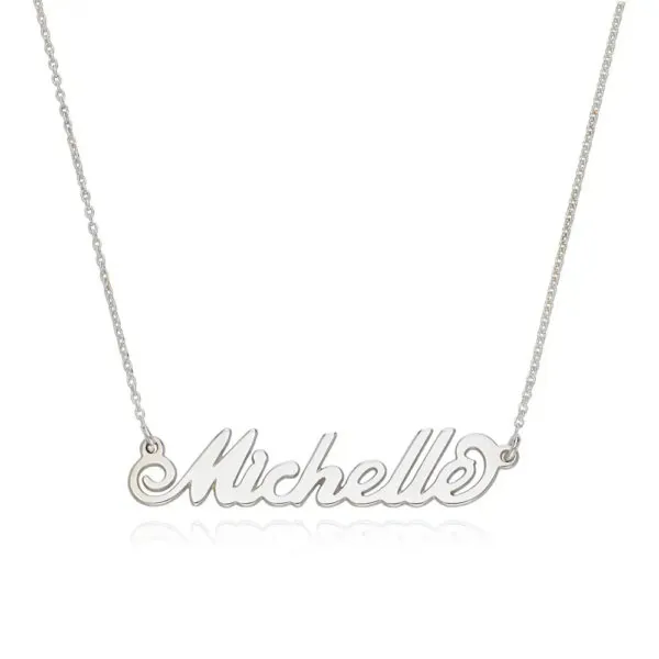 Personalized Elegant Script Name Pendant in 14K Gold