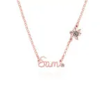 Personalized Stylish Name Pendant Necklace in 14K Gold