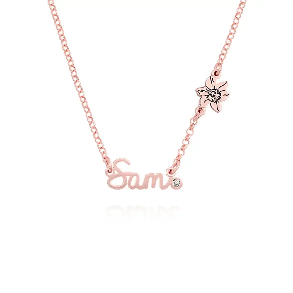 Personalized Stylish Name Pendant Necklace in 14K Gold