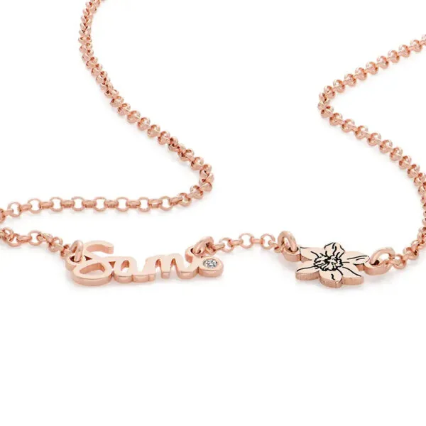 Personalized Stylish Name Pendant Necklace in 14K Gold