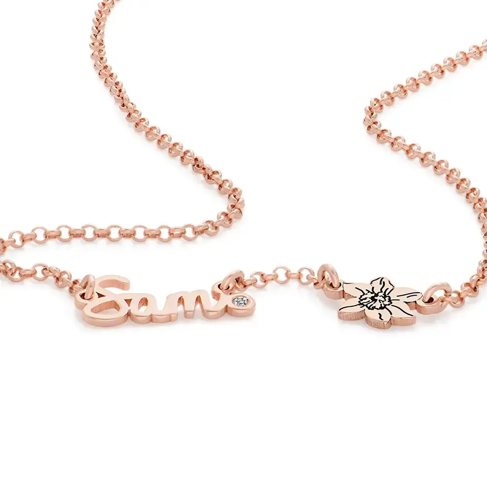 Personalized Stylish Name Pendant Necklace in 14K Gold