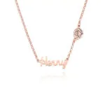 Personalized Stylish Name Pendant Necklace in 14K Gold