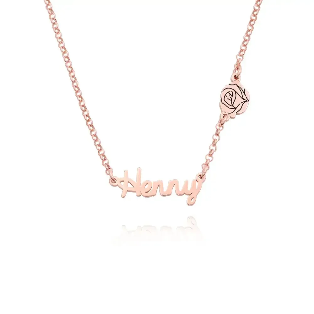 Personalized Stylish Name Pendant Necklace in 14K Gold