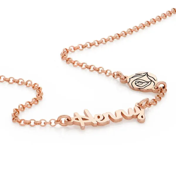 Personalized Stylish Name Pendant Necklace in 14K Gold