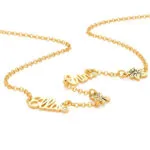 Personalized Stylish Name Pendant Necklace in 14K Gold