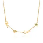 Personalized Stylish Name Pendant Necklace in 14K Gold