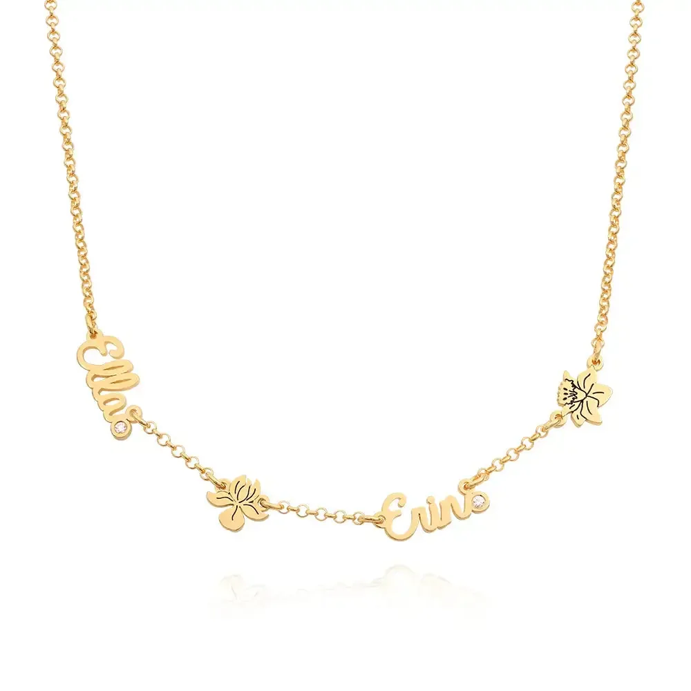 Personalized Stylish Name Pendant Necklace in 14K Gold
