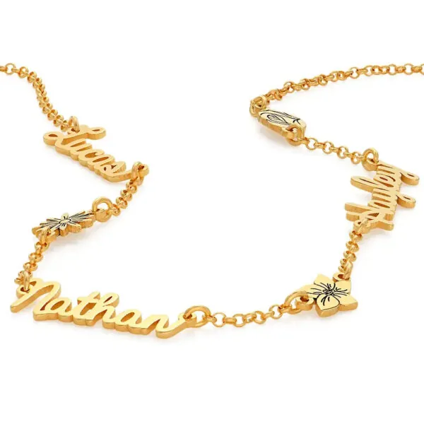 Personalized Stylish Name Pendant Necklace in 14K Gold